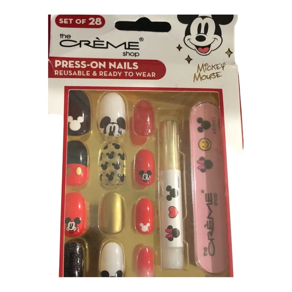 The Creme Shop Disney’s Mickey Mouse 28piece‎ press on nails manicure set